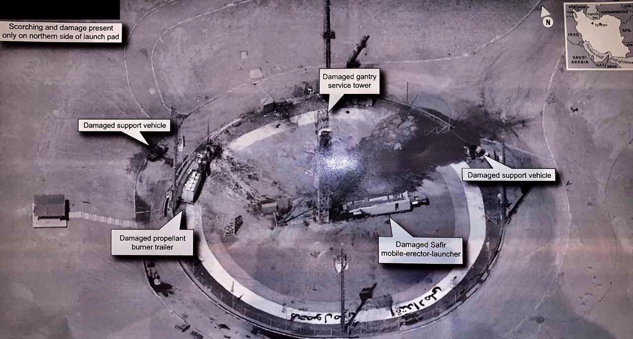 تشير الصور الفضائية إلى فشل إطلاق الفضاء الإيراني