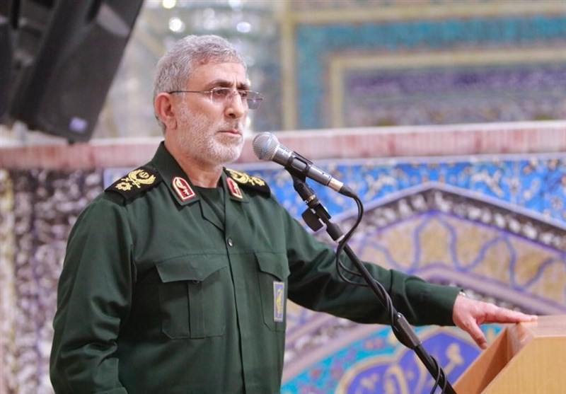 قائد فيلق القدس يشيد بالتحليق المنتصر للطائرات المسيرة فوق الأراضي المحتلة