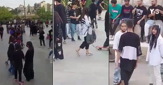 المراهقين المحتجزين من قبل النظام الإيراني للتجمع دون الحجاب في شيراز