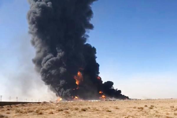 موقع الصواريخ الباليستي الإيرانية ضربته هجوم الطائرات بدون طيار